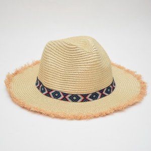 Waikki Waves Banded Straw Sun Hat